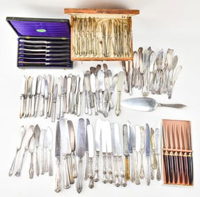 ASSORTED SILVERPLATE KNIVES