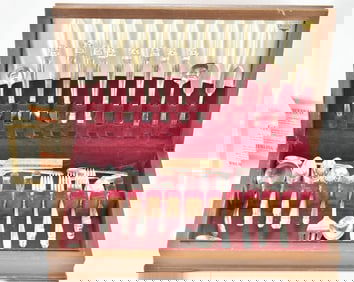 HOLMES & EDWARDS 'DANISH PRINCESS' STERLING INLAID SILVERWARE SET