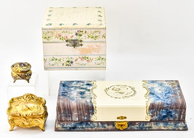 VICTORIAN JEWELRY CASKETS, COLLAR BOX, & VANITY BOX