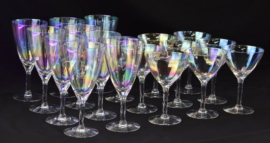 COLLECTION OF TOSCANY 'IRIS' CRYSTAL STEMWARE