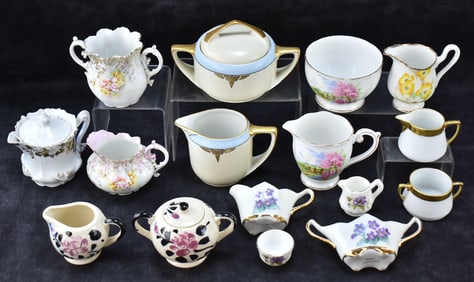 COLLECTION OF CREAMERS & SUGAR BOWLS