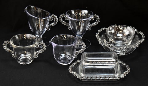 COLLECTION OF IMPERIAL GLASS CANDLEWICK PATTERN GLASSWARE