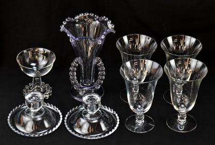COLLECTION OF IMPERIAL GLASS CANDLEWICK PATTERN GLASSWARE