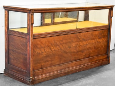 ANTIQUE WALNUT DISPLAY CABINET OR SHOWCASE