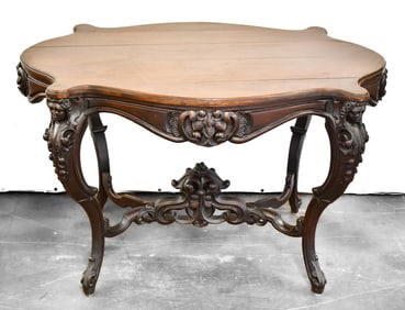 19TH C. ROCOCO REVIVAL CENTER TABLE