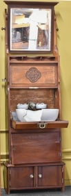 EARLY 20TH C. WALNUT BATHROOM CABINET
