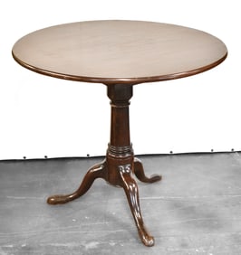 19TH C. MAHOGANY TILT-TOP TABLE