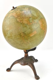CIRCA 1920s MILTON-BRADLEY TERRESTRIAL SCHOOL GLOBE