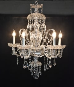 CONTEMPORARY CRYSTAL FIVE-LIGHT CHANDELIER