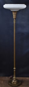 BRASS TORCHIERE FLOOR LAMP