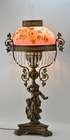 LOEVSKY & LOEVSKY WMC FIGURAL PARLOR LAMP