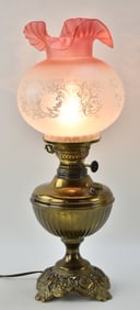 ELECRIFIED BANQUET OR TABLE OIL LAMP
