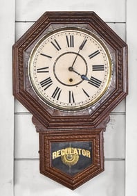 EARLY 20TH C. SESSIONS CLOCK CO. REGULATOR WALL CLOCK