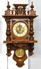 RUDOLPH VOSS GERMAN WIND-UP VIENNA-STYLE WALL CLOCK