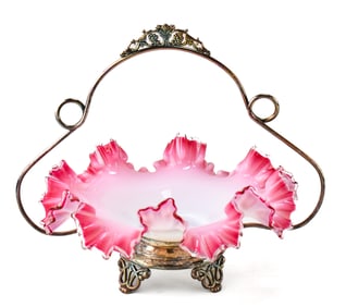 VICTORIAN GREAT NORTHERN SILVERPLATE BRIDE'S BASKET