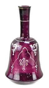 19TH C. AMETHYST GLASS BARBER BOTTLE