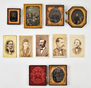 COLLECTION OF 19TH C. CASED IMAGES & CARTE DE VISITE