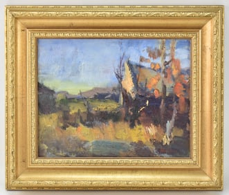 MARINA ZAVALOVA 'OLD BARN' OIL PAINTING