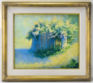 MELONY SYLVESTER 'WALK UP BRIDGE STREET' ACRYLIC PAINTING