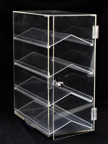 PLEXIGLASS LOCKING STORE DISPLAY SWIVEL CABINET