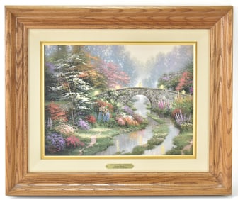 THOMAS KINKADE 'STILLWATER BRIDGE' SIGNED LIMITED EDITION LITHOGRAPH