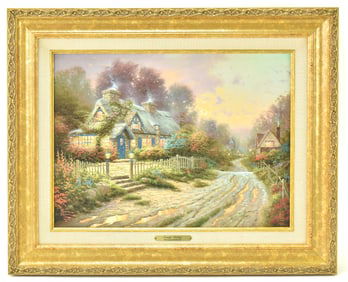 THOMAS KINKADE 'TEACUP COTTAGE' LIMITED EDITION LITHOGRAPH