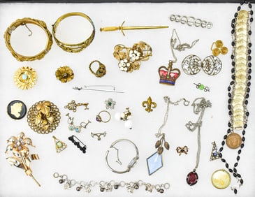 ASSORTMENT OF VICTORIAN & ART DECO-STYLE JEWELRY
