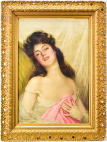 CARLE BLENNER 'LADY IN PINK' ADVERTISING LITHOGRAPH