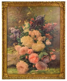 JEAN BAPTISTE ROBIE 'STILL LIFE WITH ROSES' LITHOGRAPH