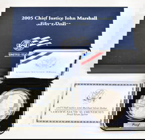 2005 UNITED STATES MINT CHIEF JUSTICE JOHN MARSHALL UNCIRCULATED SILVER DOLLAR