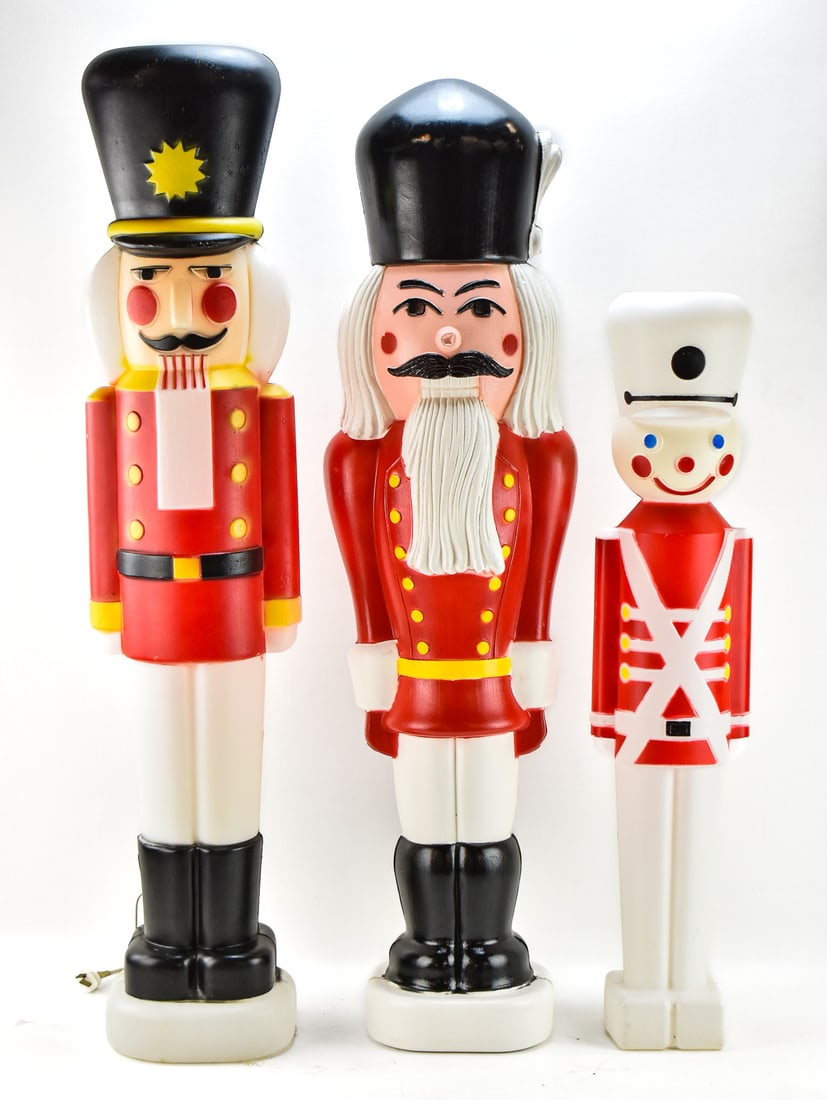 THREE CHRISTMAS BLOW MOLD NUTCRACKERS (1 of 2)