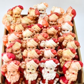 VINTAGE GURLEY SANTA CLAUS CHRISTMAS CANDLES