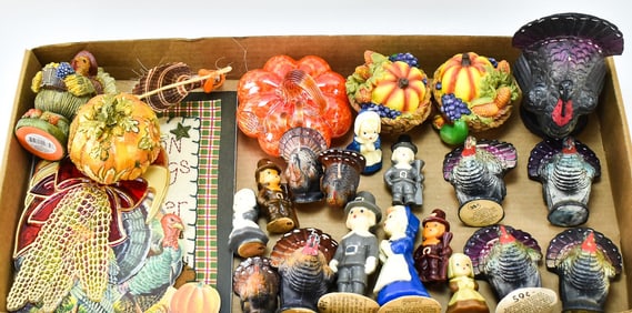 VINTAGE THANKSGIVING DECOR: GURLEY & TAVERN CANDLES, GLOBAL VILLAGES, & MORE