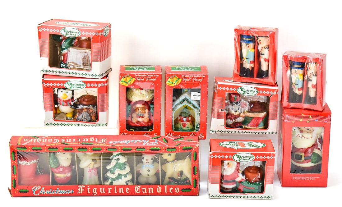 VINTAGE CHRISTMAS CANDLES IN ORIGINAL BOXES: JASCO, PQI, HARTIN INTERNATIONAL, & MORE (1 of 3)