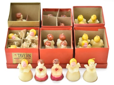 VINTAGE CHRISTMAS TAVERN CANDLES: ANGELS & CHOIR SINGERS