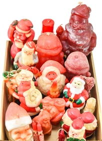 VINTAGE CHRISTMAS FIGURAL SANTA CLAUS CANDLES: HALLMARK