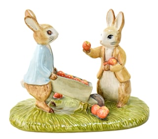 BESWICK BEATRIX POTTER 'PETER AND BENJAMIN PICKING APPLES'