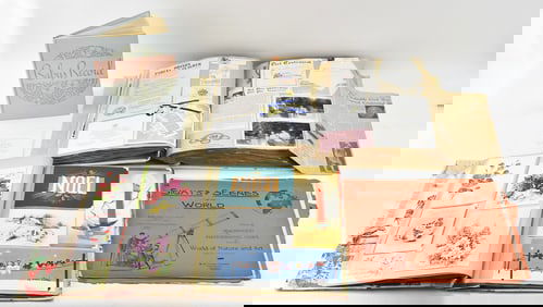 MIDCENTURY SCRAPBOOK, POSTCARD, & EPHEMERA COLLECTION