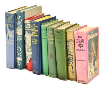 EARLY 20TH CENTURY BOOKS: 'THE SON OF TARZAN, 'THE LIFE STORY OF THOMAS ALVA EDISON', & MORE