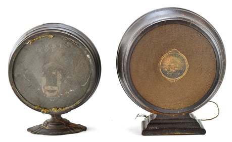 RCA VICTOR RADIOLA LOUDSPEAKER MODEL 100 & NEWCOMBE-HAWLEY (ATTR.) DRUM LOUDSPEAKER