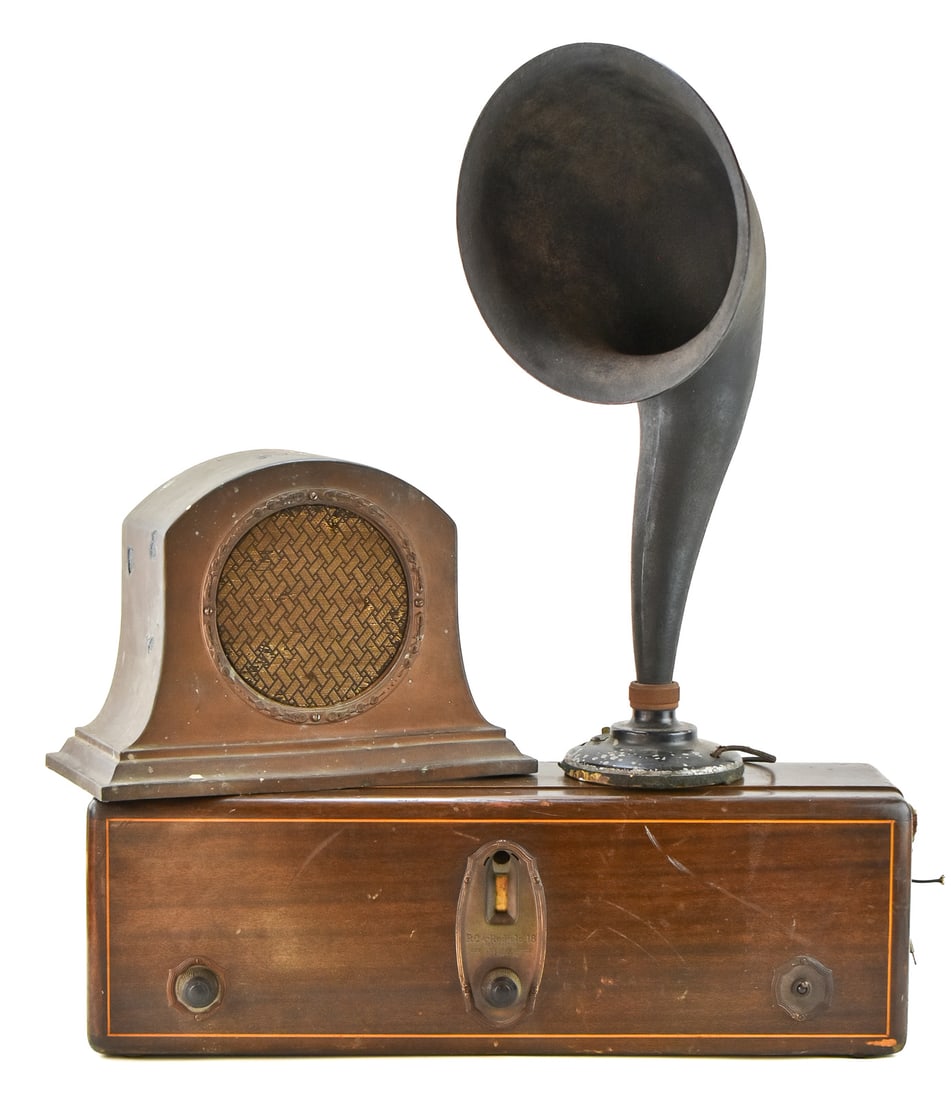 RCA VICTOR RADIOLA MODEL 18 RADIO, MAGNETIC LOUDSPEAKER, & HORN LOUDSPEAKER (1 of 7)