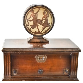 STEWART WARNER MODEL 705 TUBE RADIO & 'DANCING LADIES' MAGNETIC LOUD SPEAKER