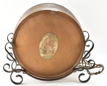 MONTGOMERY WARD & COMPANY 'WARD'S OPERADIO' & WROUGHT IRON CRADLE