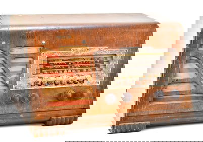 VINTAGE PHILCO MODEL 40-150 WOOD TUBE TABLE RADIO