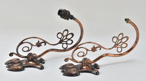 PAIR OF ART NOUVEAU-STYLE WALL LIGHT FIXTURES