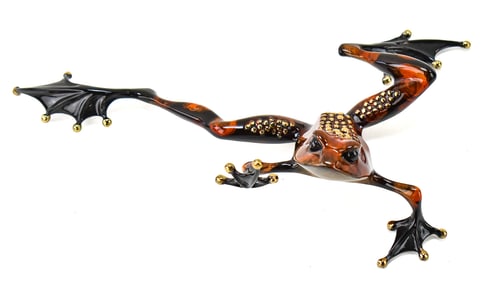 TIM COTTERILL 'HIGH FIVE' BRONZE FROG SCULPTURE