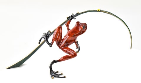 TIM COTTERILL 'LADIES FIRST' BRONZE FROG SCULPTURE