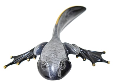 TIM COTTERILL 'NEWT' BRONZE FROG SCULPTURE