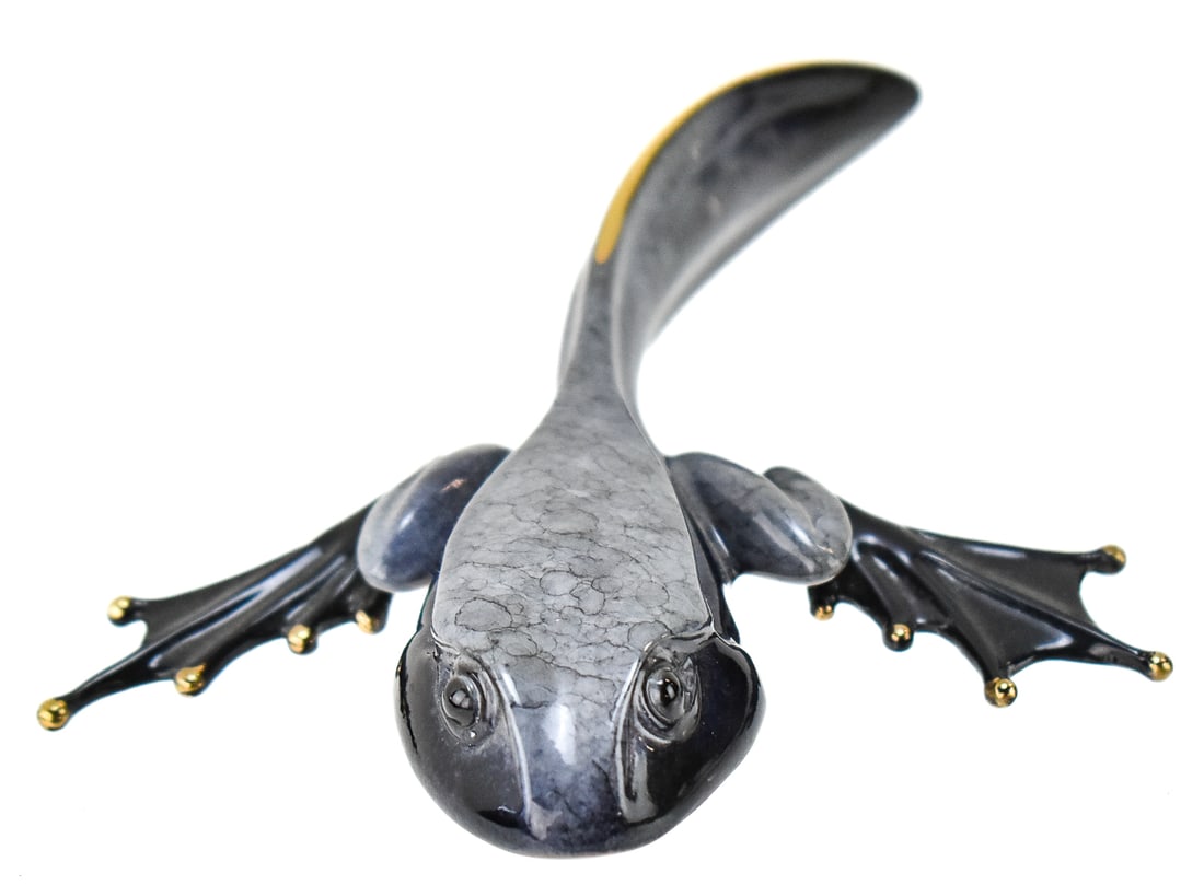 TIM COTTERILL 'NEWT' BRONZE FROG SCULPTURE (1 of 2)