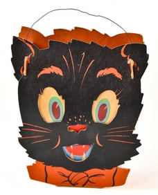 FIBRO/DOLLY TOY COMPANY DUAL-SIDED CAT LANTERN